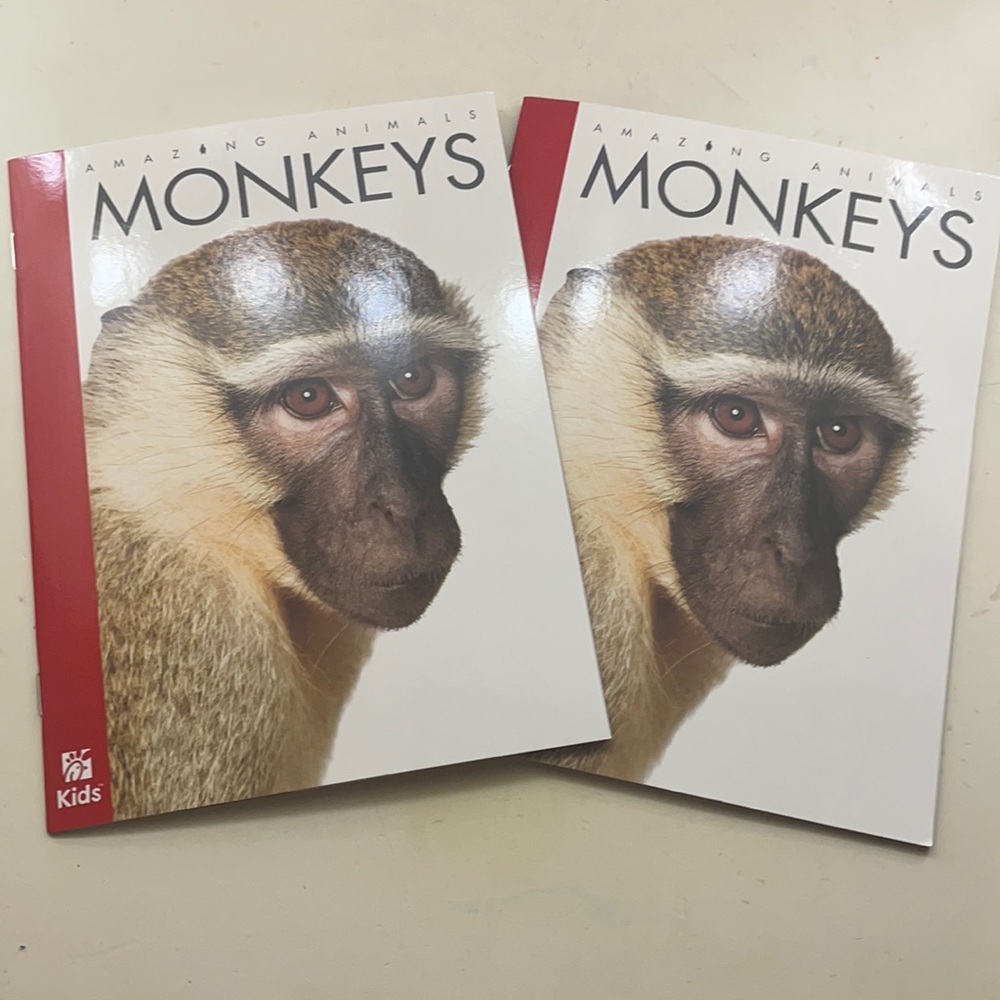 Lot of 2 Amazing Animals books- Monkeys
